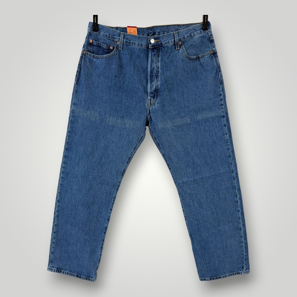 Levi's 501 Jeans Mens 42x32 Blue Button Fly Straight Leg Denim NWT